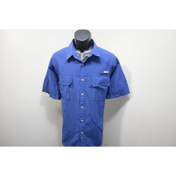 G.H. Bass Co. Camp Shirt Blue Vented Hiking Outdoors Mens Size XL - Picture 3 of 8